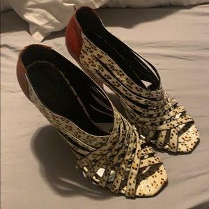 Balenciaga  animal print heels